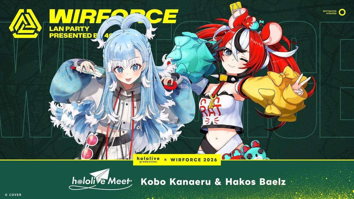 hololive Meet首度降臨WirForce舞台！ Kobo Kanaeru與Hakos Baelz見面會驚喜公開 入場應援套票7/13開賣