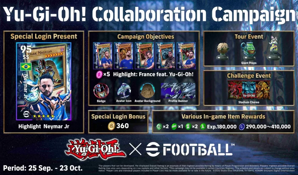 遊戲王卡牌遊戲 × Efootball ™ 連動合作活動！