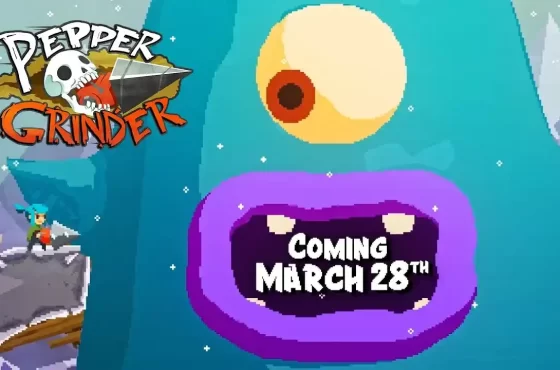 像素鑽探動作遊戲《電鑽少女 Pepper Grinder》將在3/29上架PC、Nintendo Switch