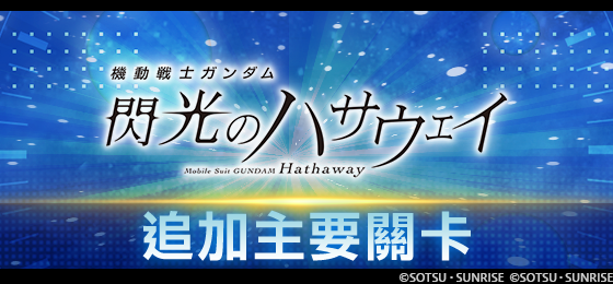 App Store, Google Play專用應用程式《SD鋼彈 G世代 永恆》 追加主要關卡「機動戰士鋼彈閃光的哈薩威」、特別關卡「改革者們」! UR「Ξ鋼彈(EX)」/UR「哈薩威‧諾亞」等陣容於精選機體補給中登場!