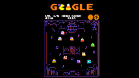 吃豆人在 Google 的萬聖節塗鴉中進行“不給糖就搗蛋” 吃豆人在 Google 的萬聖節塗鴉中進行“不給糖就搗蛋”